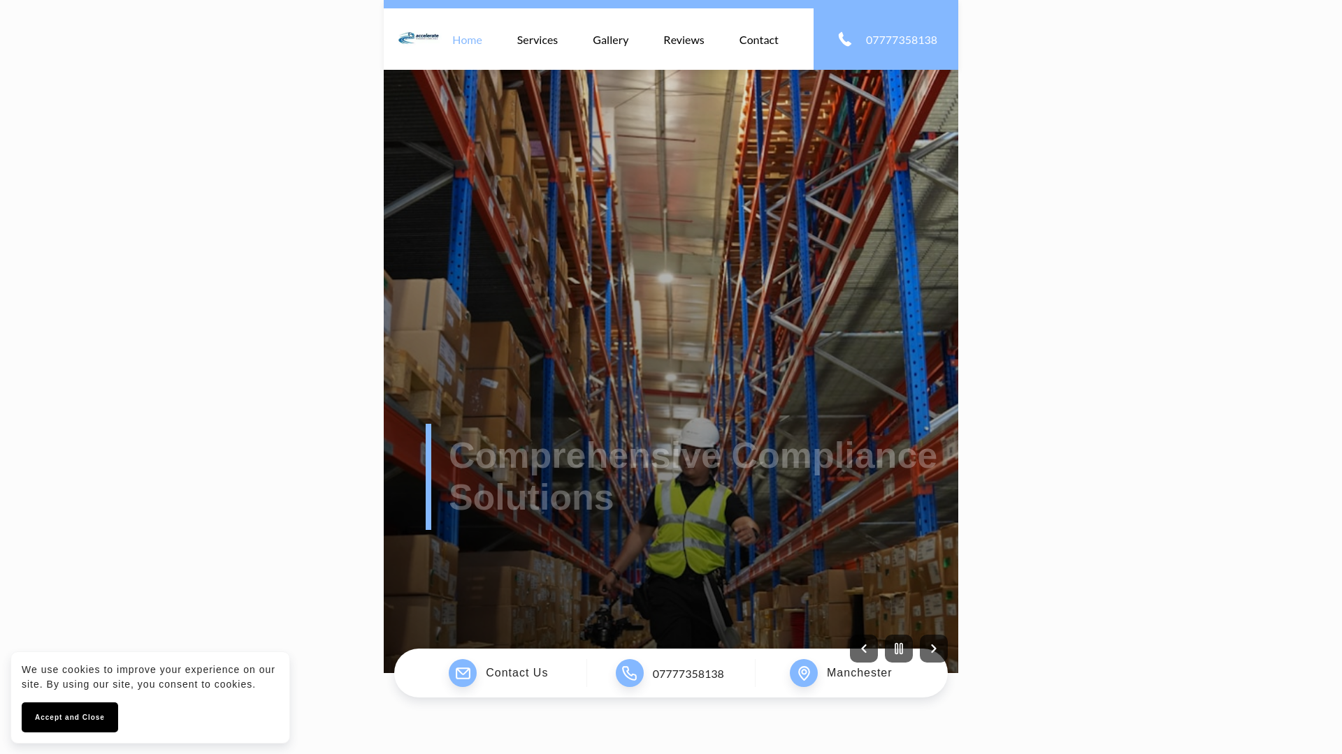 website screenshot of https://acceleratetransportcompliance.com