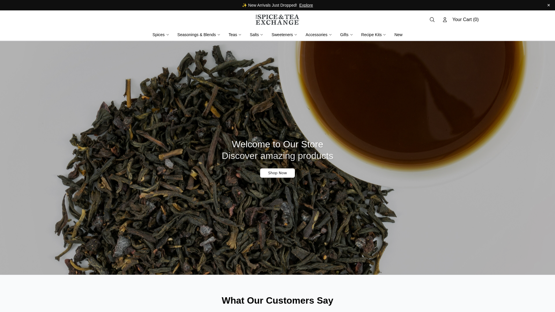 website screenshot of https://spiceandteahub.shop/