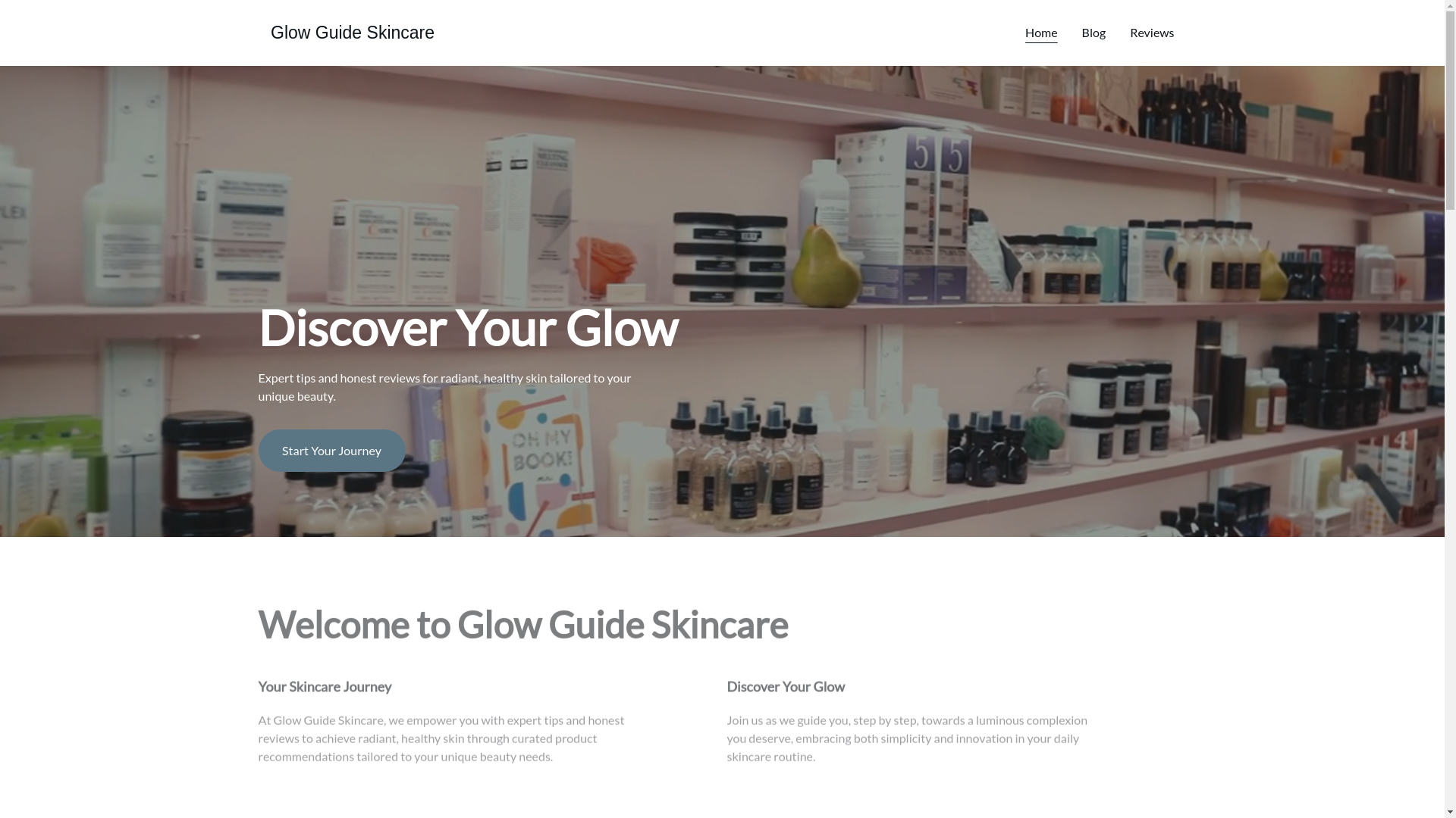 website screenshot of https://glowguideskincare.com/