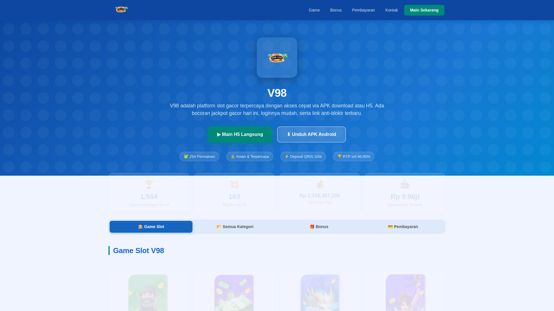 website screenshot of https://v98-website.pages.dev/