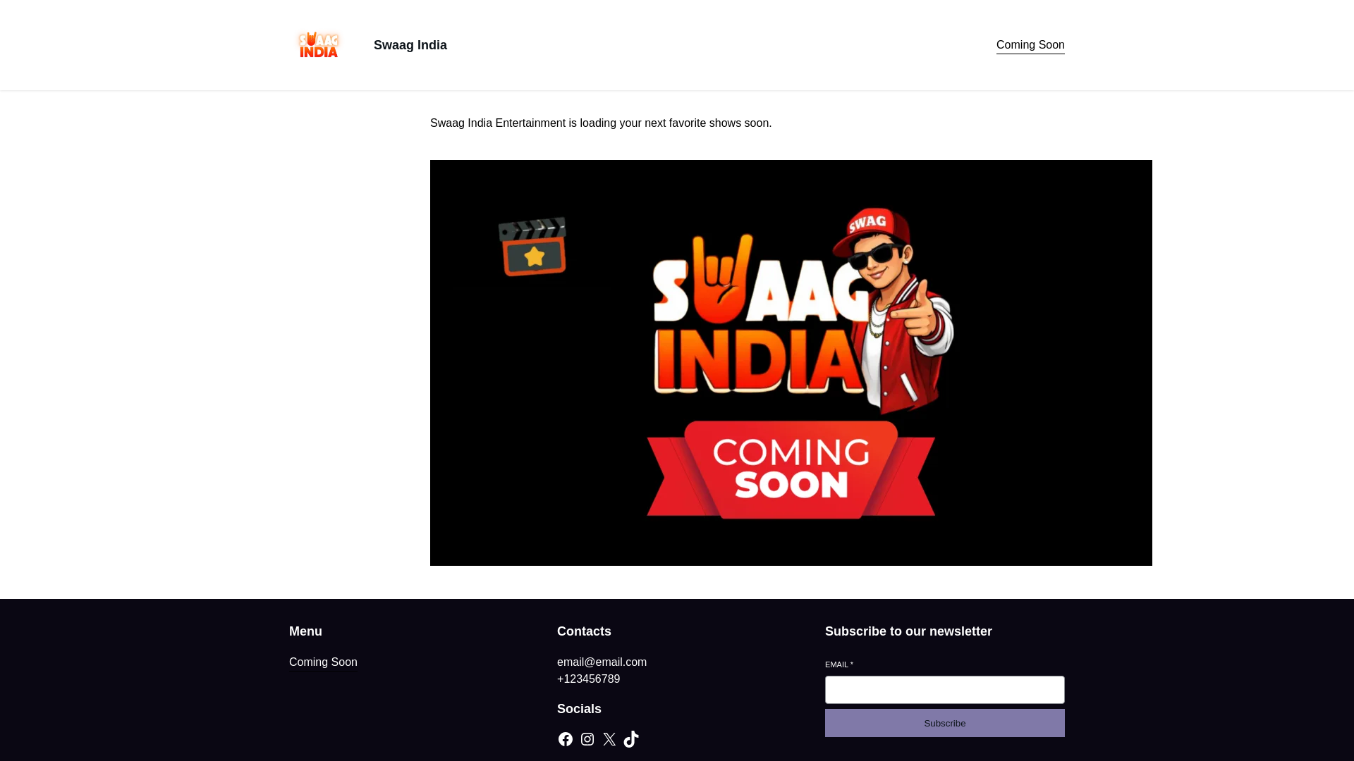 website screenshot of https://swaagindia.com/