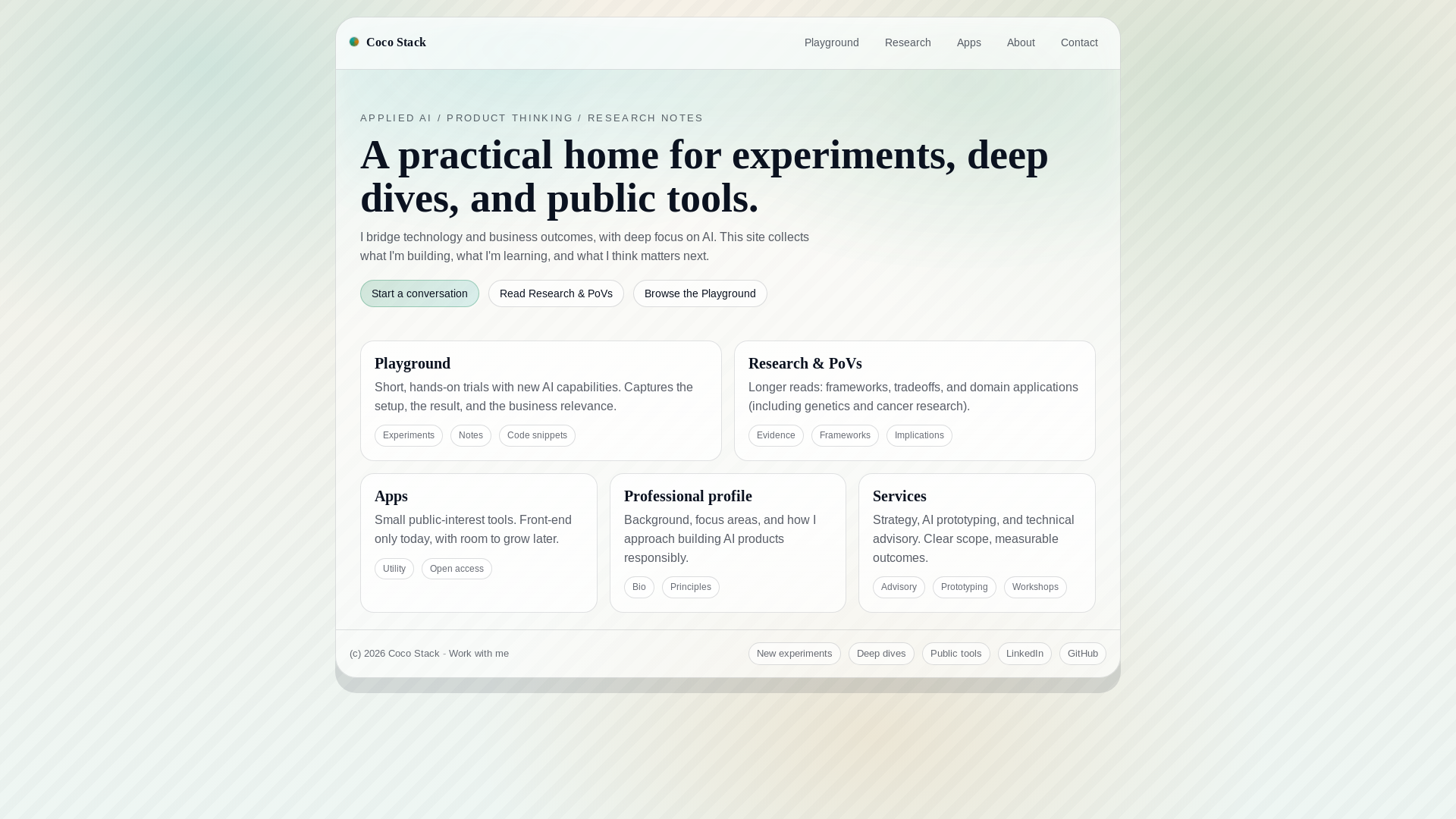 website screenshot of https://coco-stack.com/