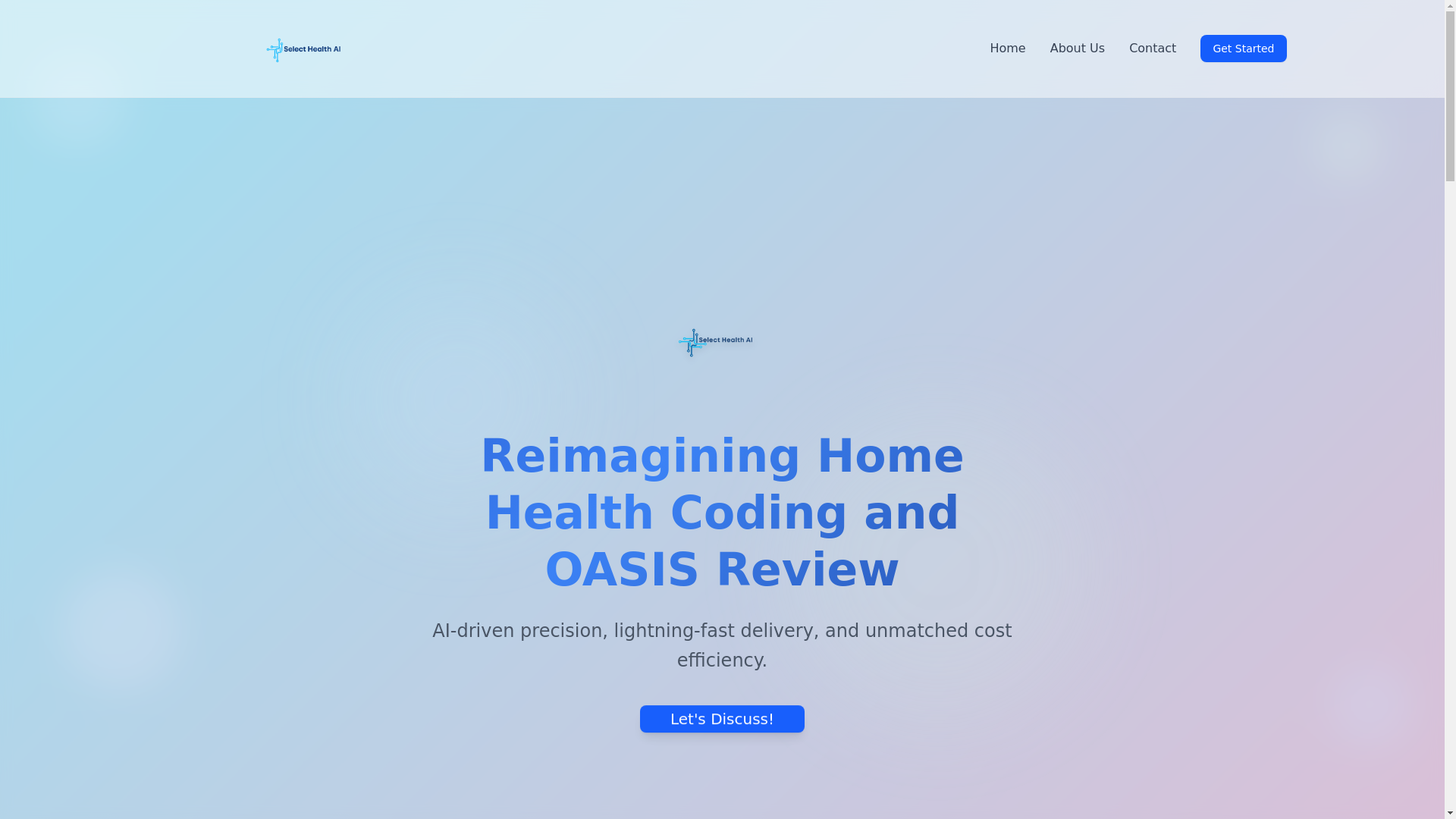 website screenshot of https://selecthealthai-website.pages.dev/