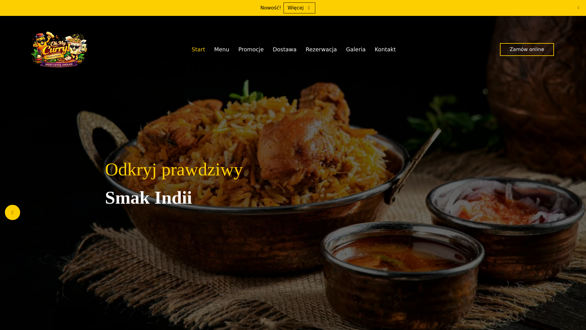 website screenshot of https://ohmycurry.pl/