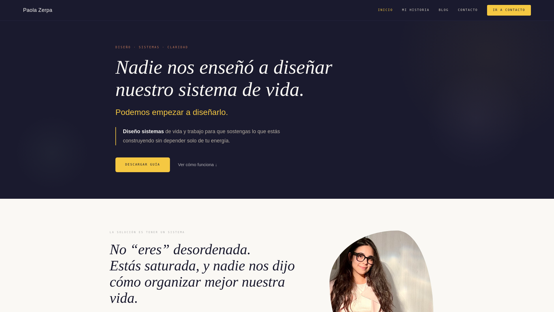 website screenshot of https://paolazerpa.com/