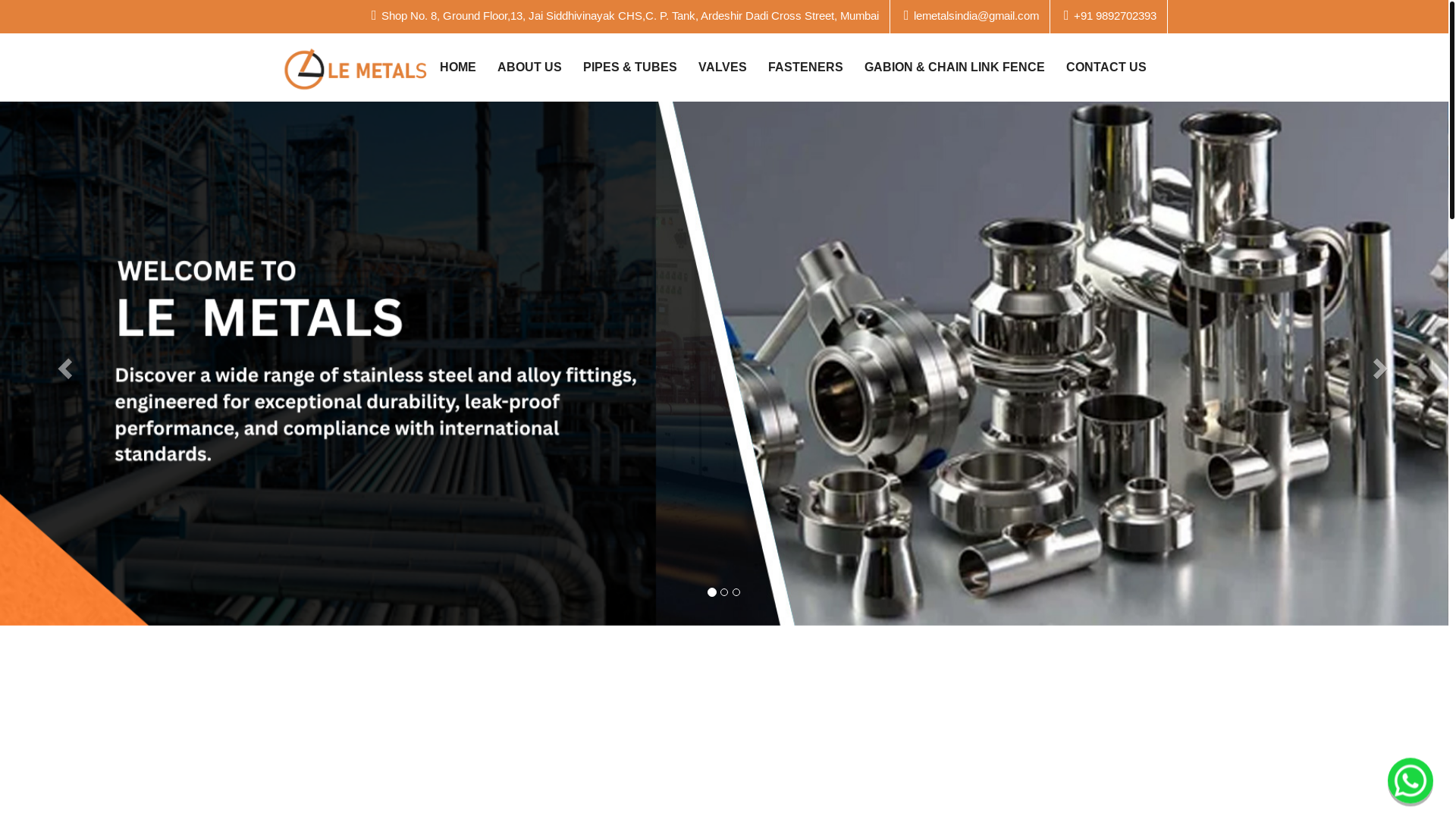 website screenshot of https://lemetalsind.com/