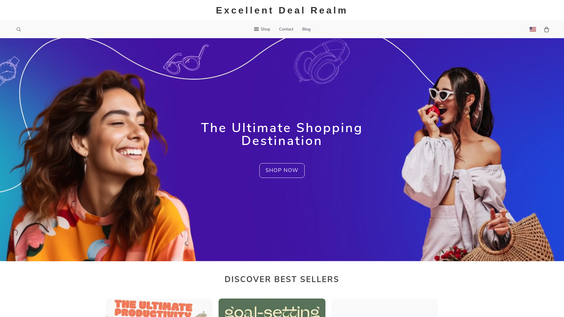 website screenshot of https://excellentdealrealm.shop