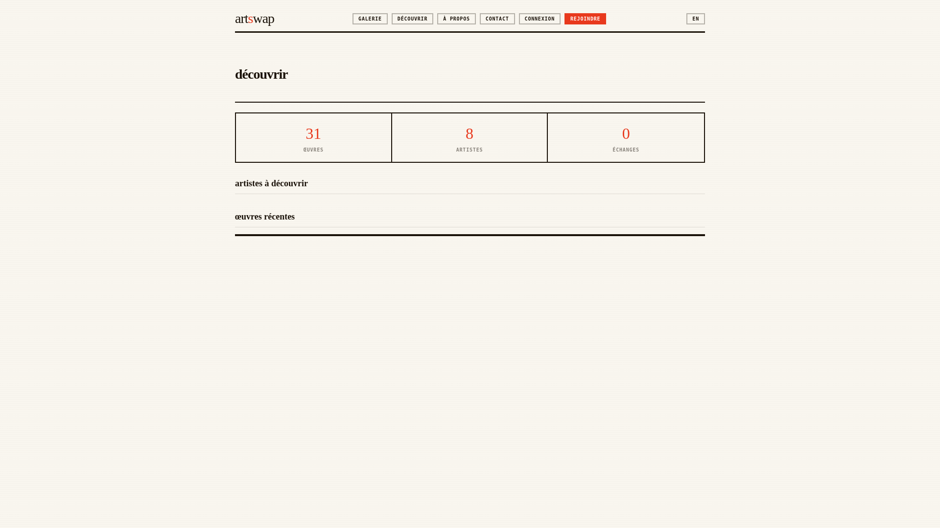 website screenshot of https://artswapparis.com/