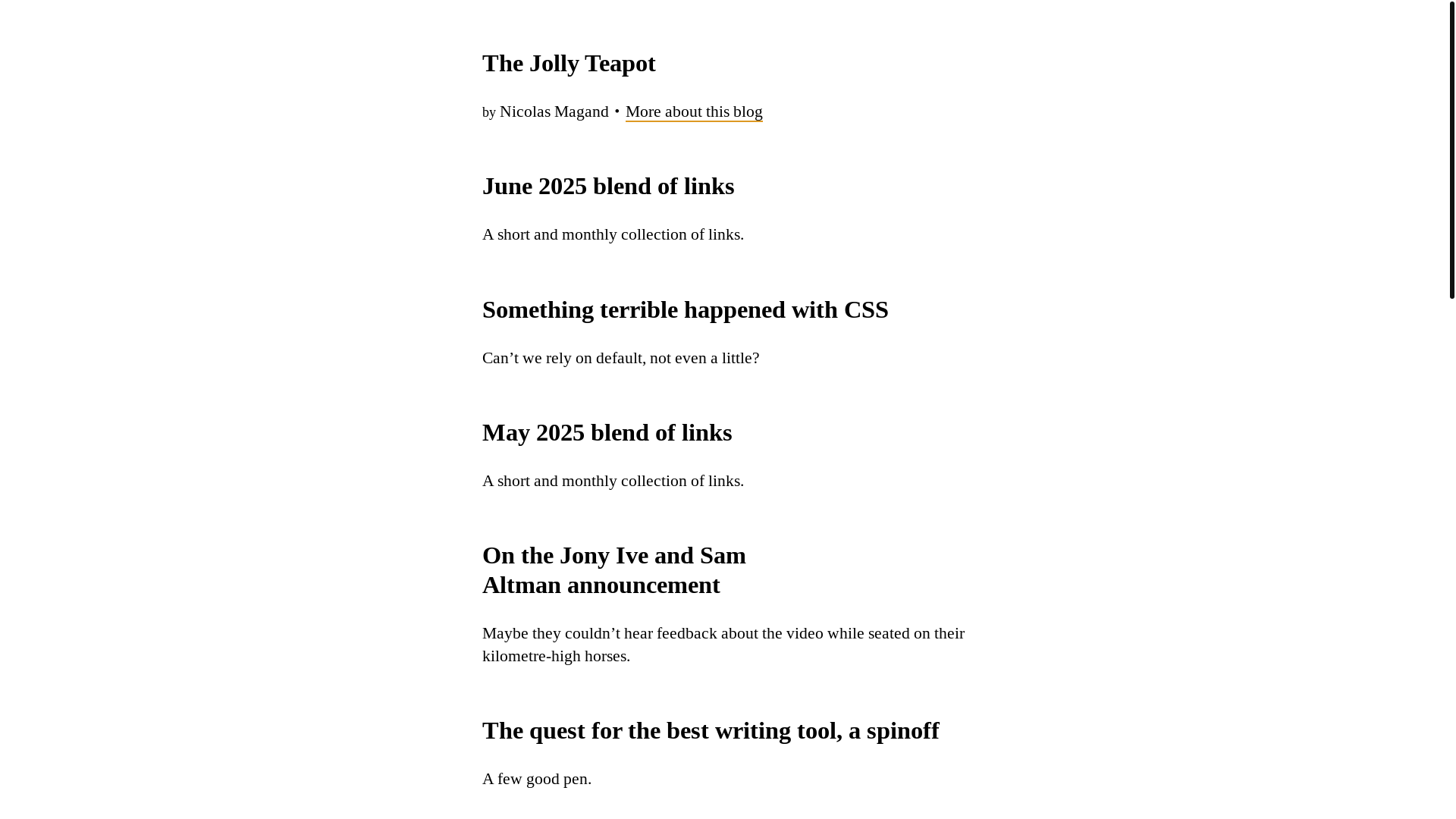 website screenshot of https://thejollyteapot.com/