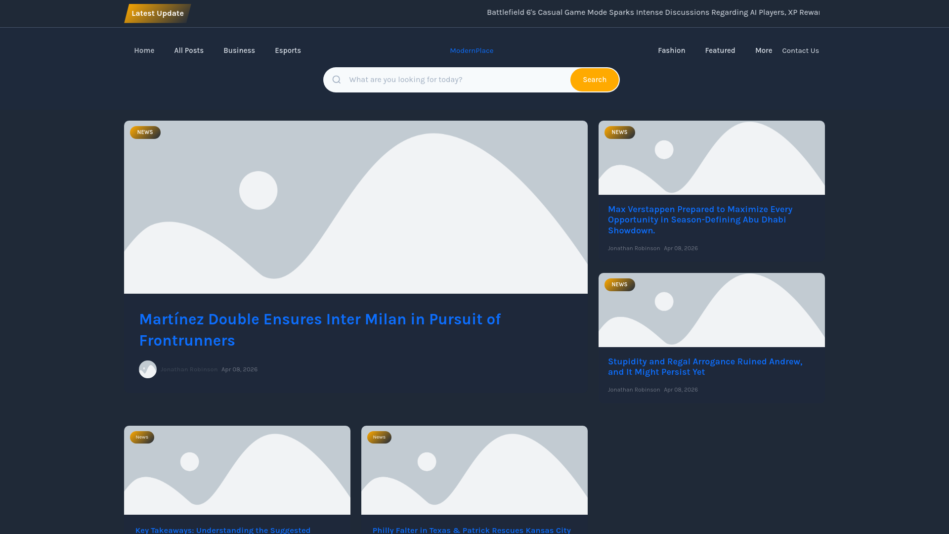 website screenshot of https://modernplace.nl/