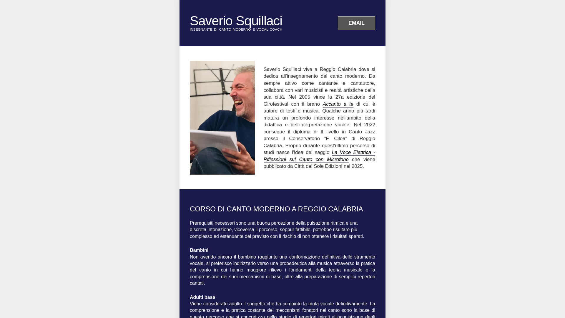 website screenshot of https://saveriosquillaci.it/