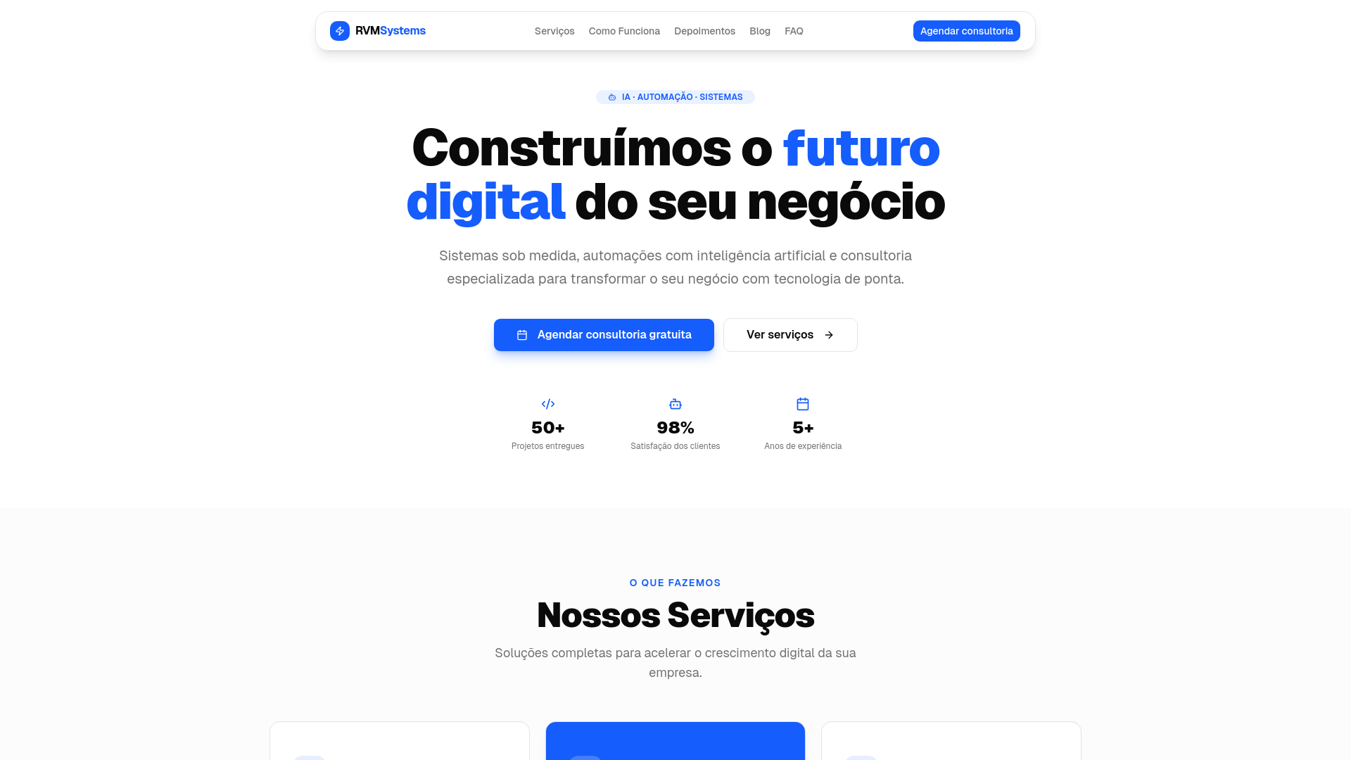 website screenshot of https://rvm-systems.site/