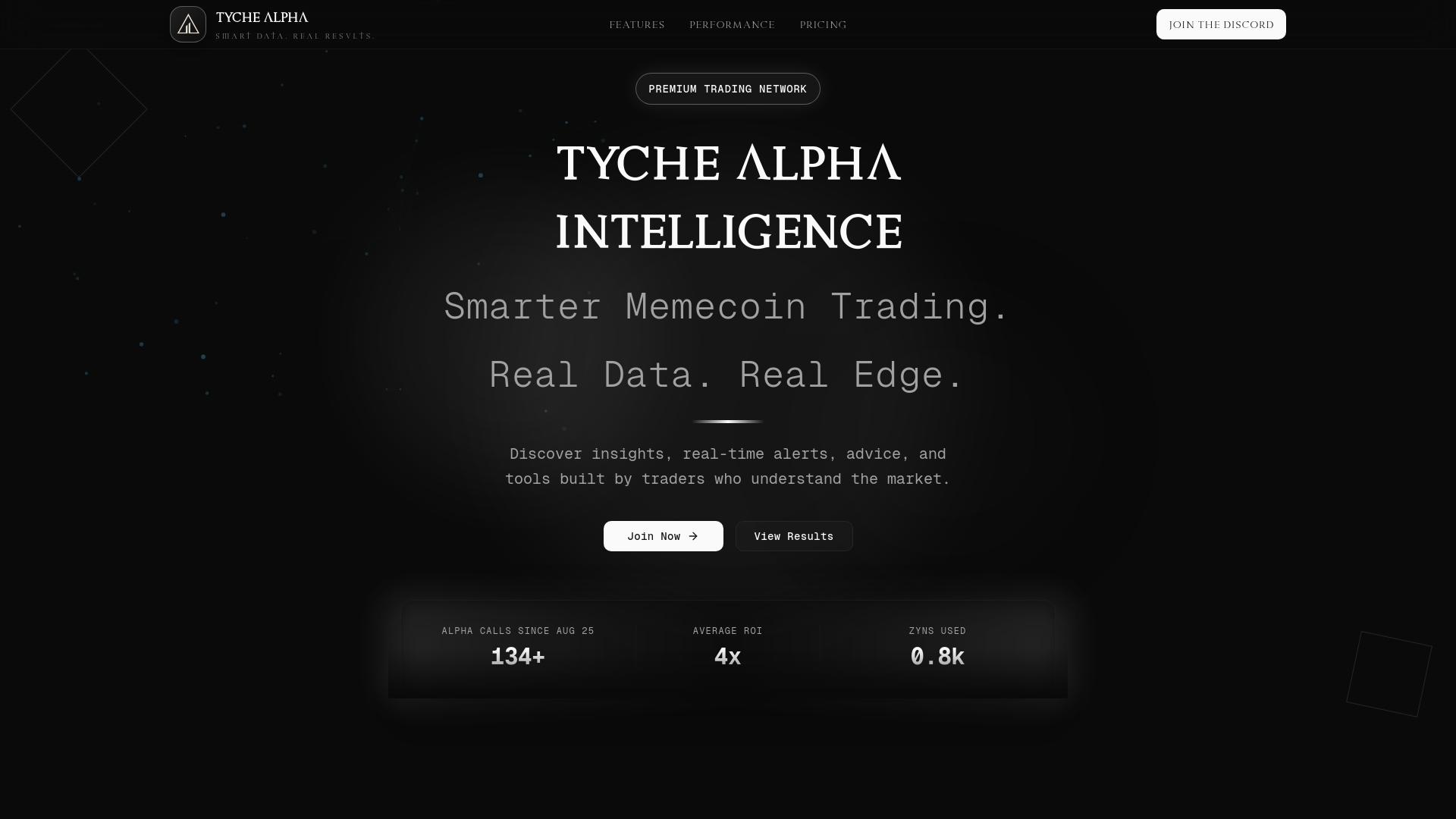 website screenshot of https://tychealpha.net/