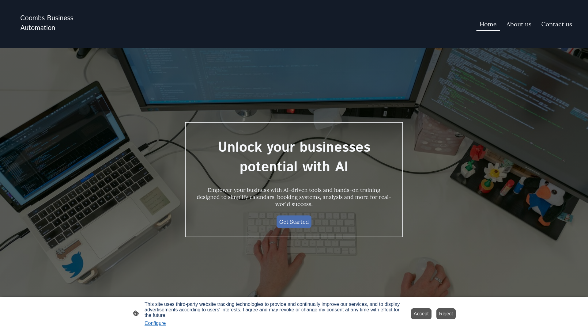 website screenshot of https://coombsbusinessautomation.com/