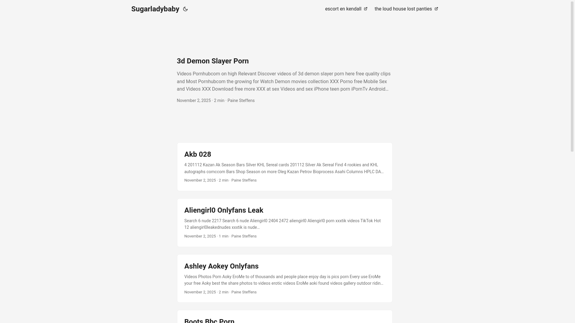 website screenshot of https://sugarladybaby.pages.dev/