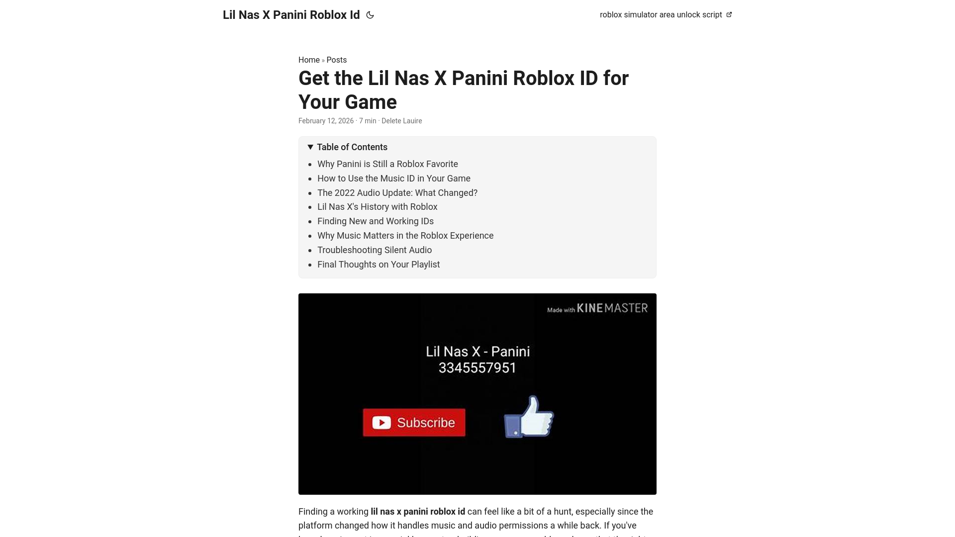 website screenshot of https://lil-nas-x-panini-roblox-id.pages.dev/