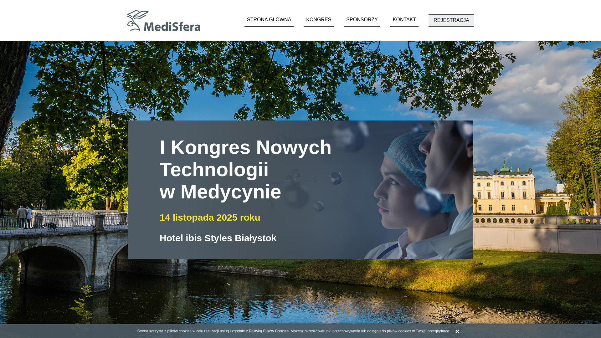 website screenshot of https://nowetechnologie2025.pl