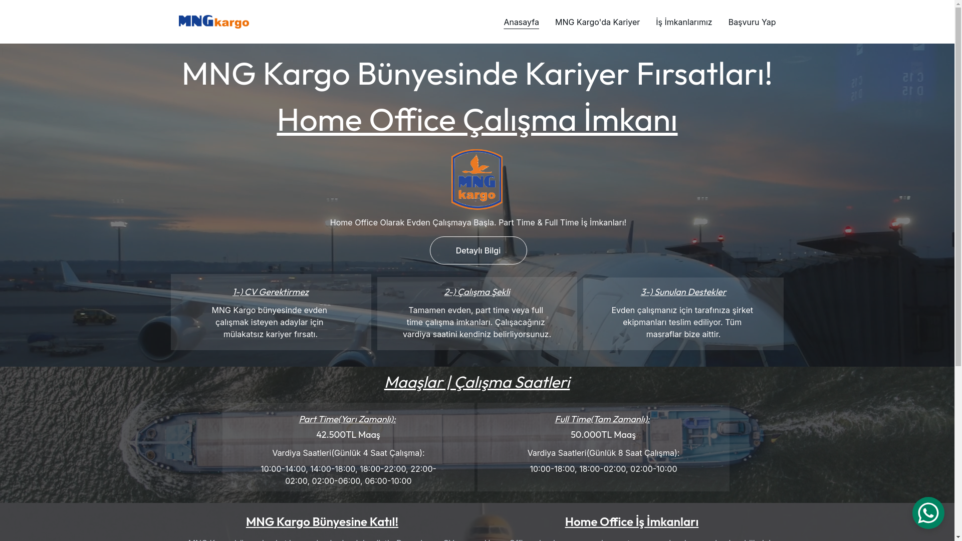 website screenshot of https://mngkargoisimkanlari.space/