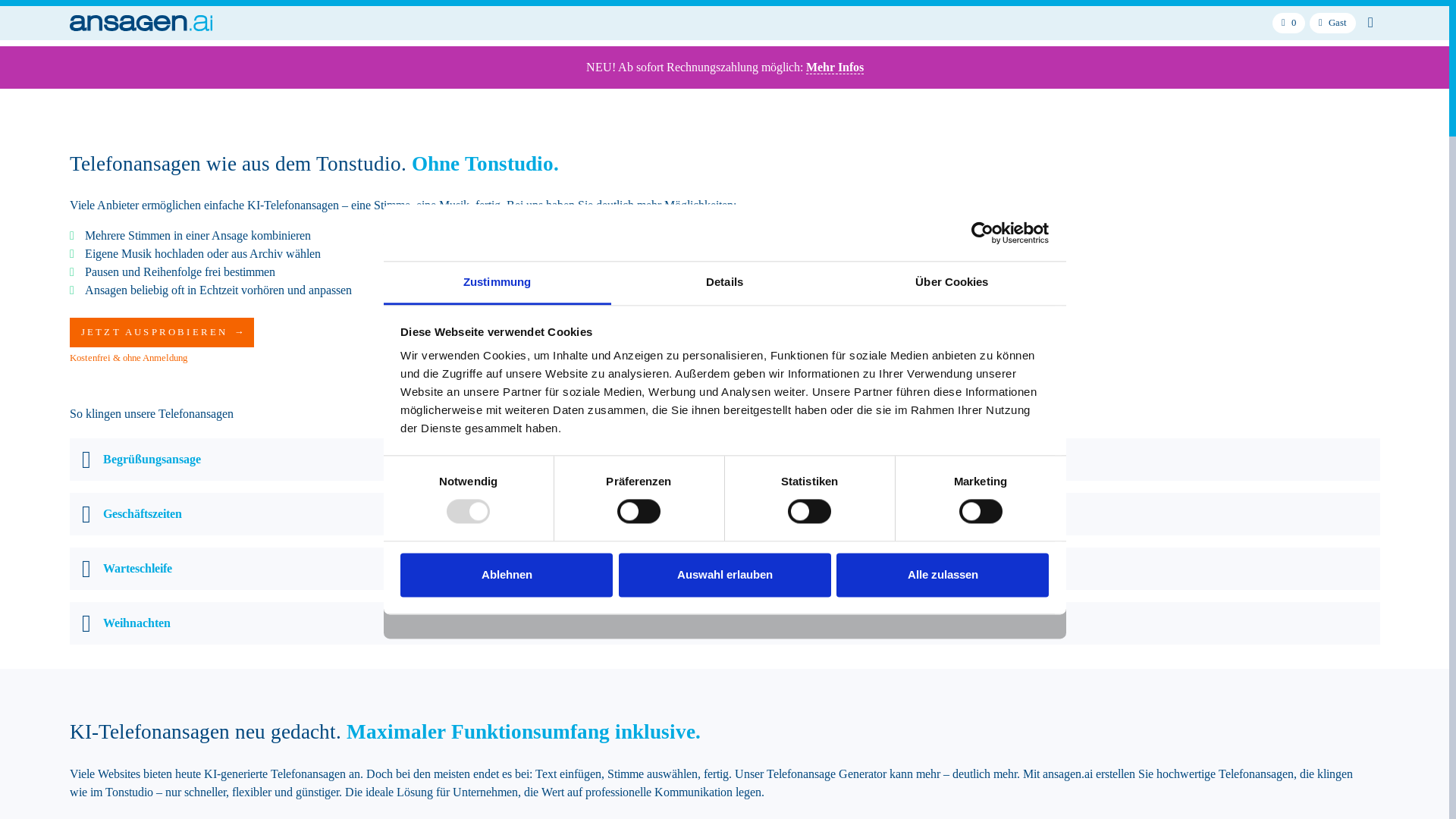 website screenshot of https://phonegreetings.ai/