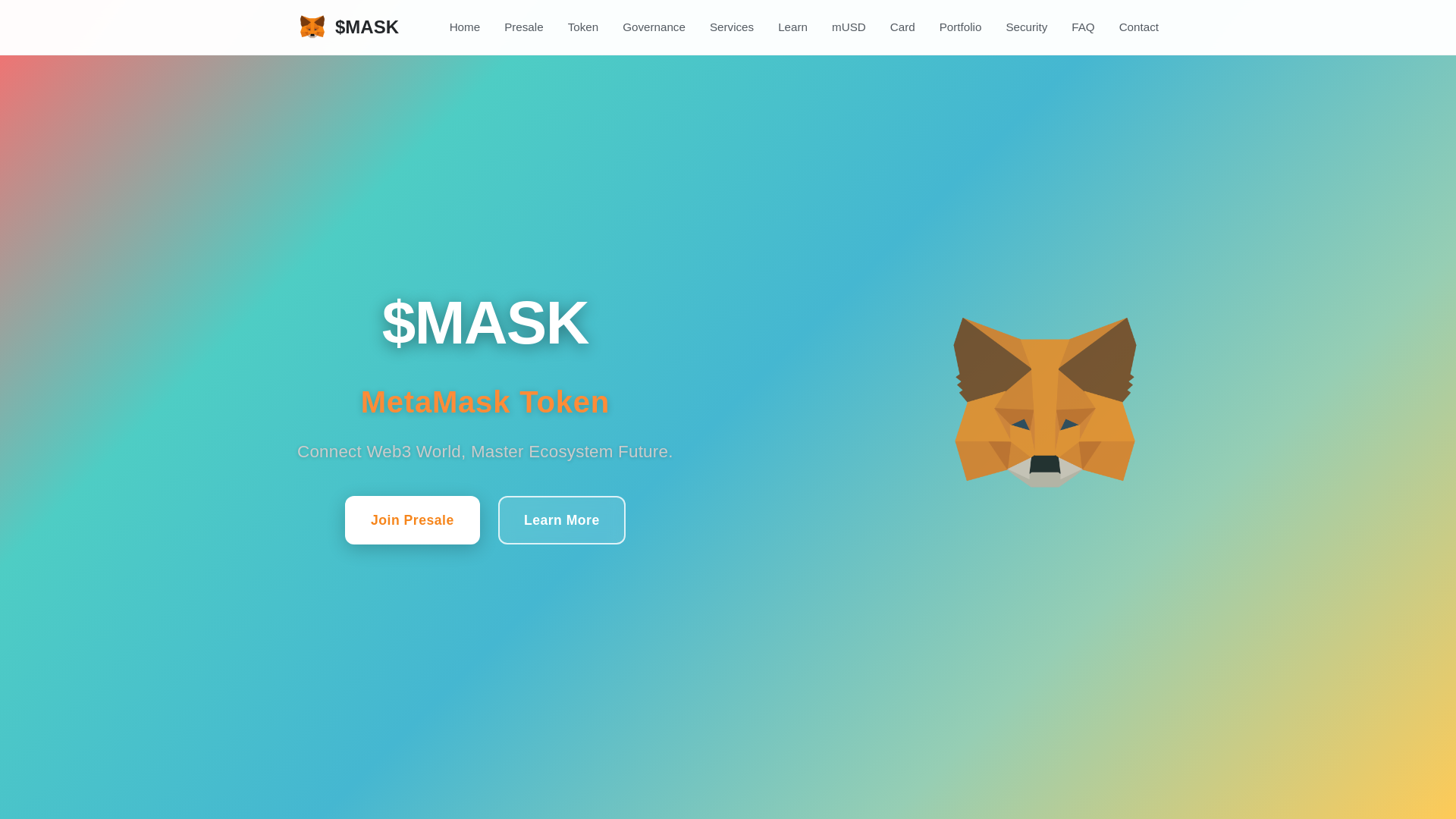 website screenshot of http://masktoken.cc/