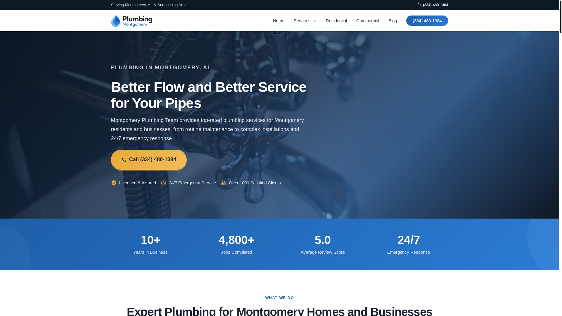 website screenshot of https://montgomeryplumbingteam.com/