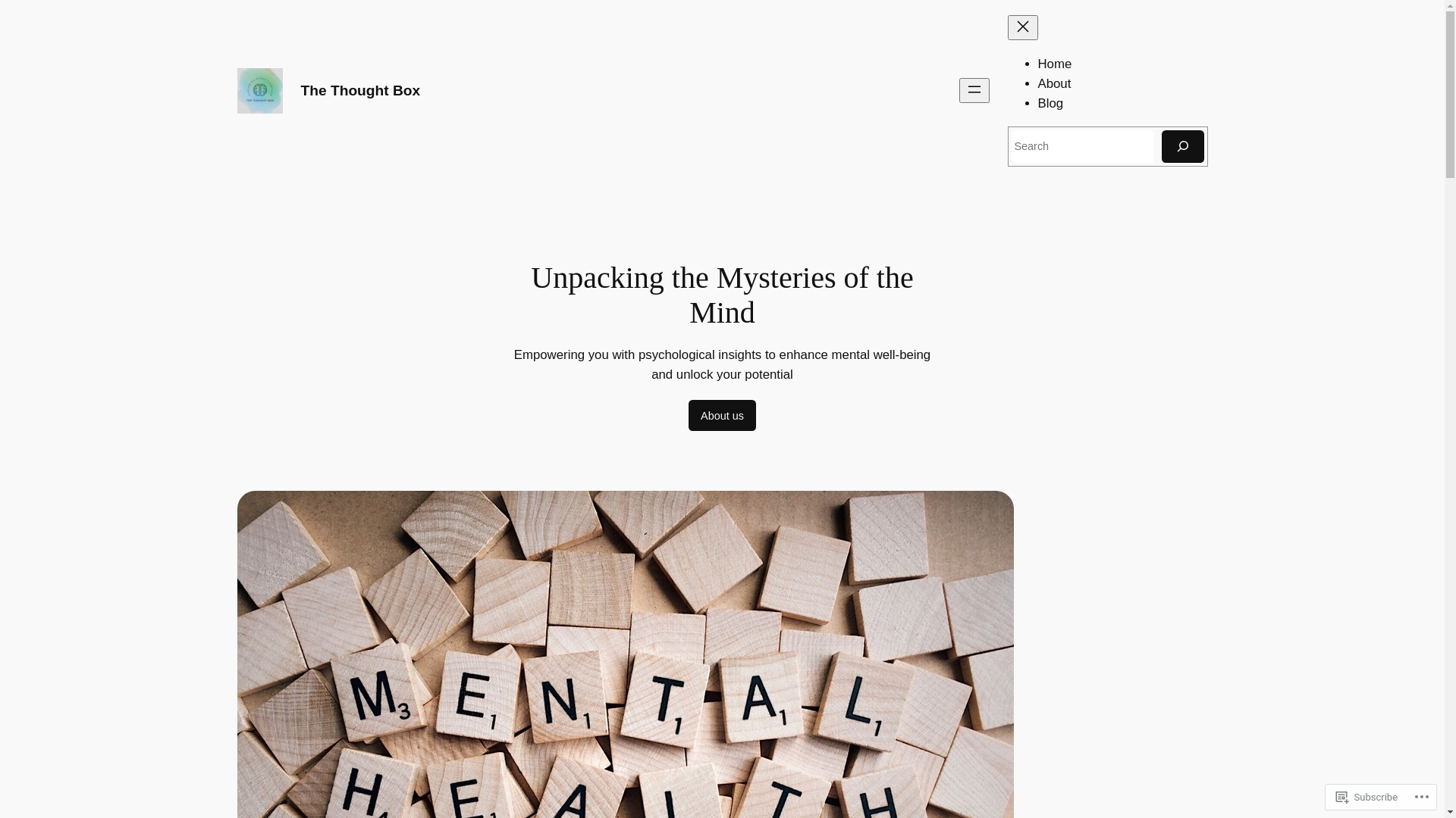 website screenshot of https://thethoughtboxneha.com/