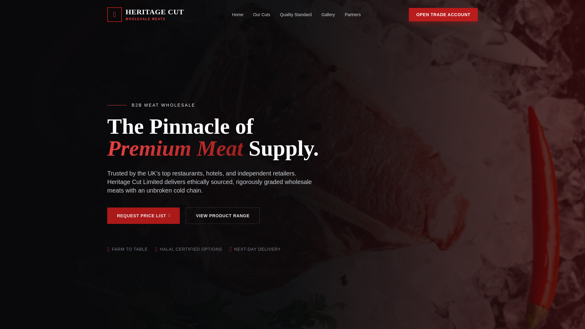 website screenshot of https://heritagecutlimited.uk