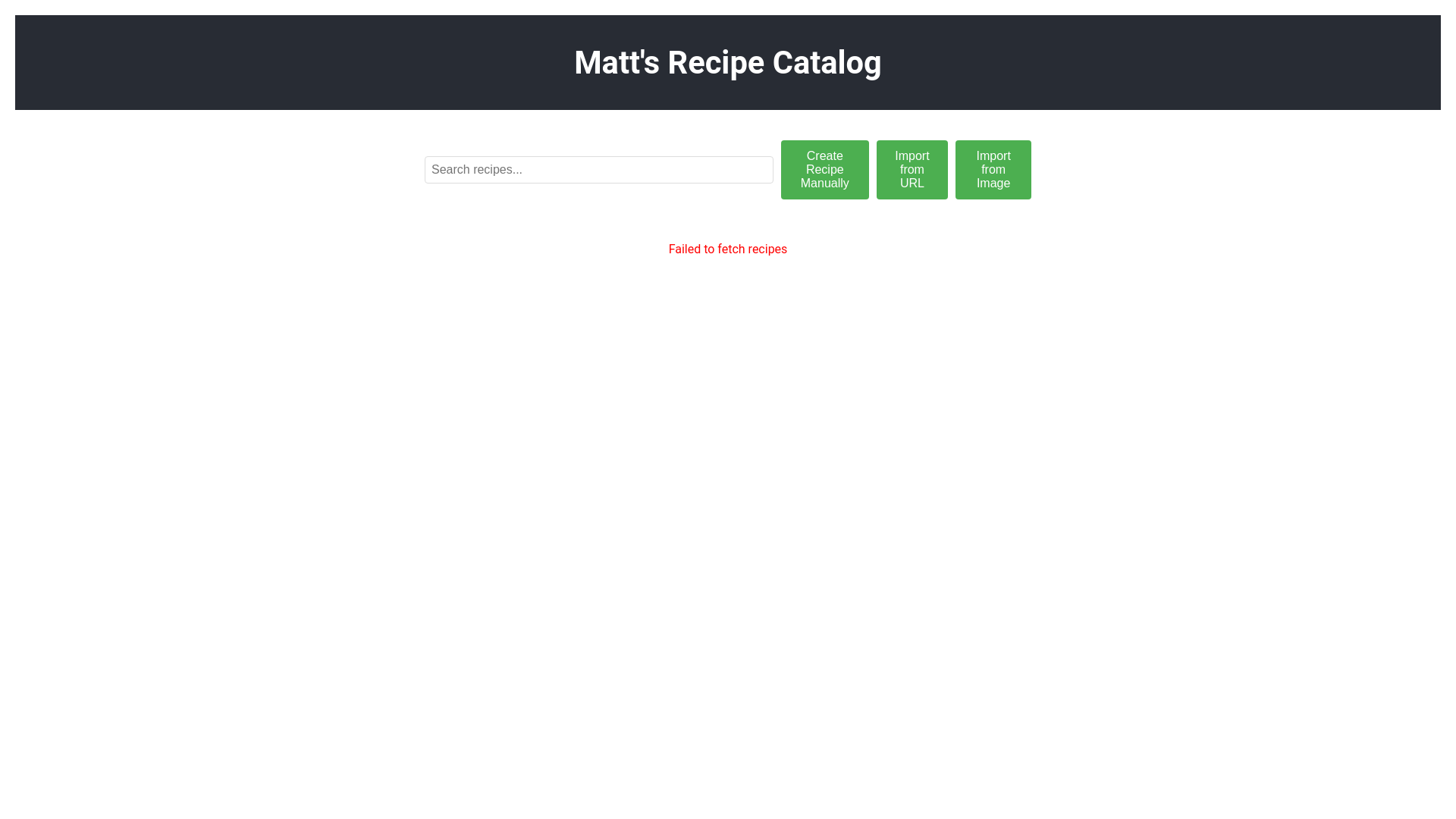 website screenshot of https://recipe-catalog.pages.dev/