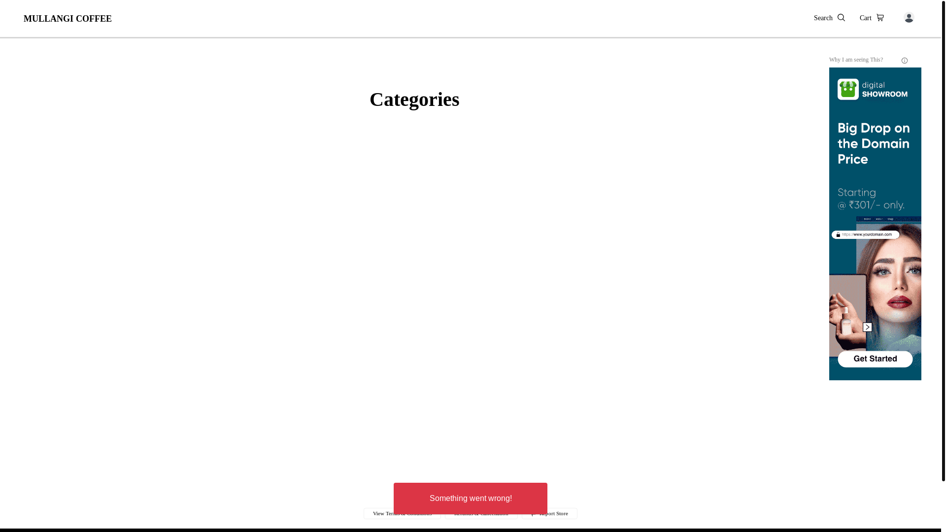 website screenshot of https://mullangicoffee.co.in/
