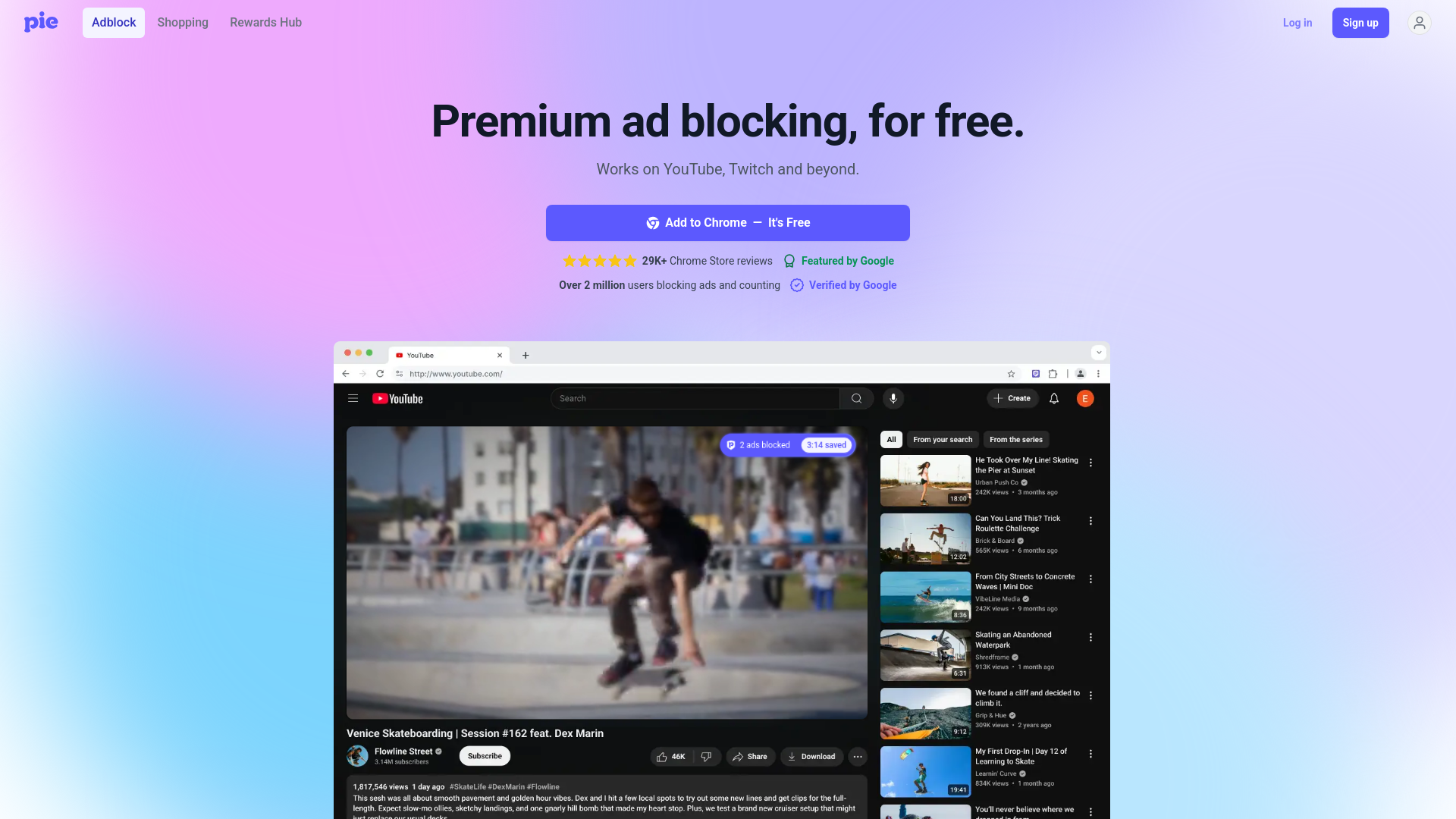 website screenshot of https://www.pie.org/