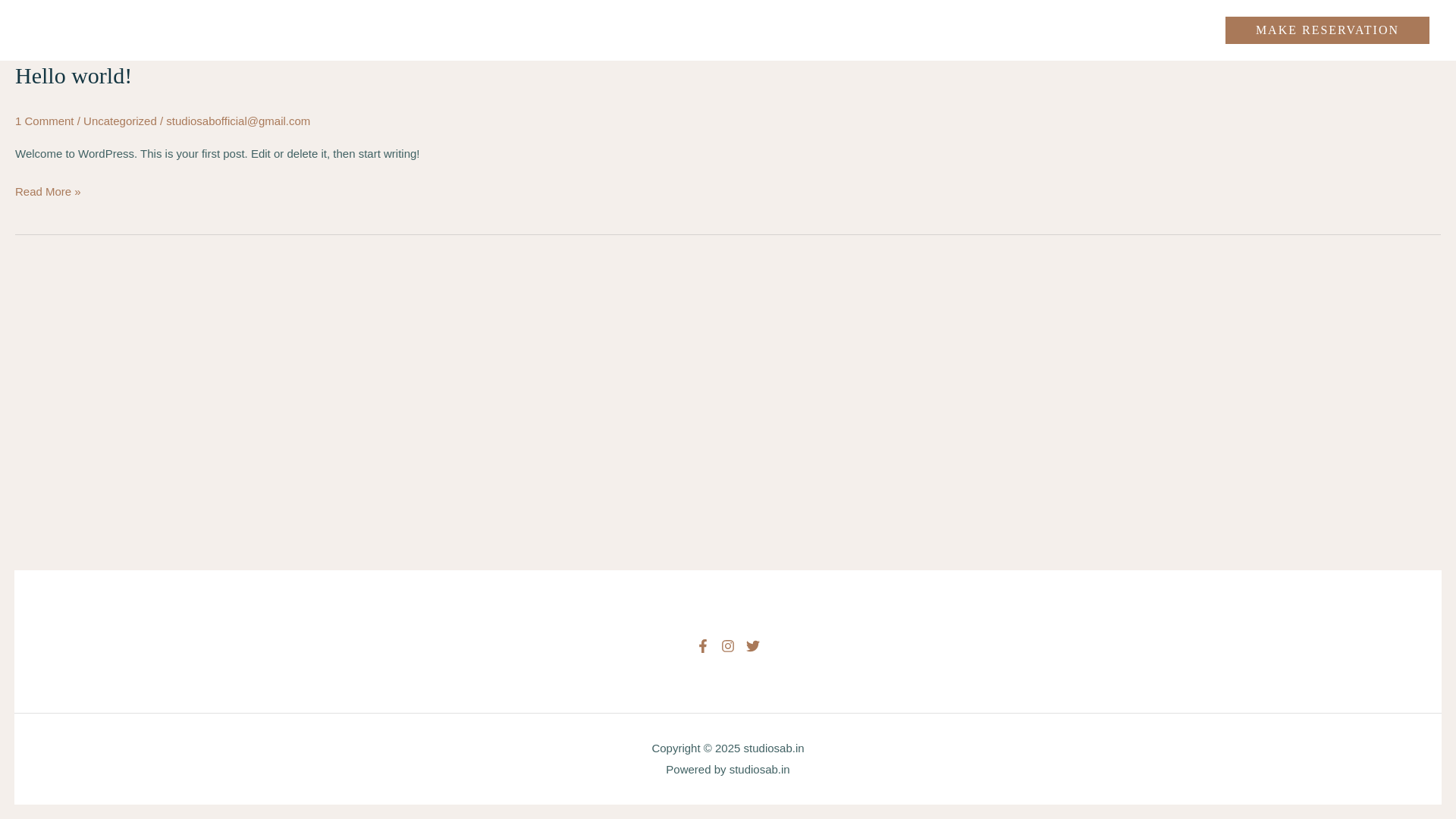 website screenshot of https://studiosab.in/