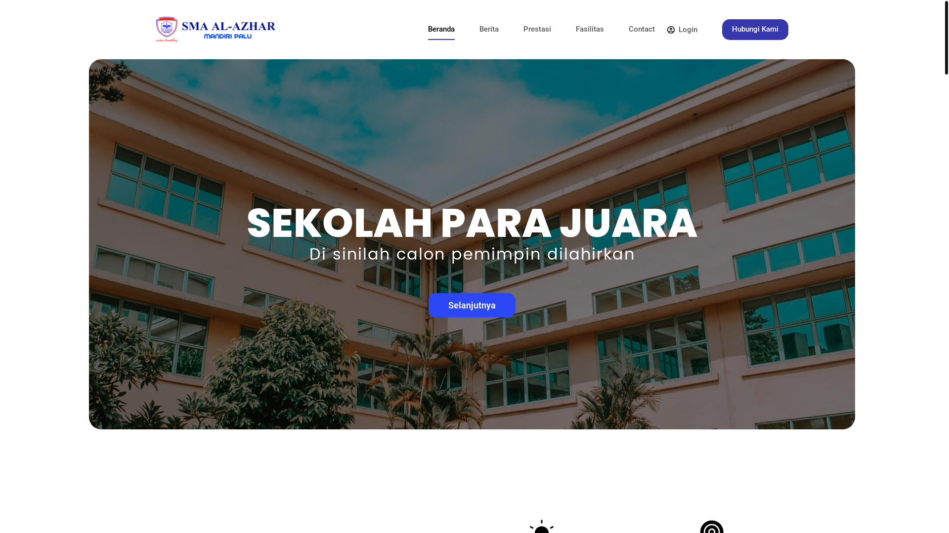 website screenshot of https://smaalazharmandiripalu.sch.id/