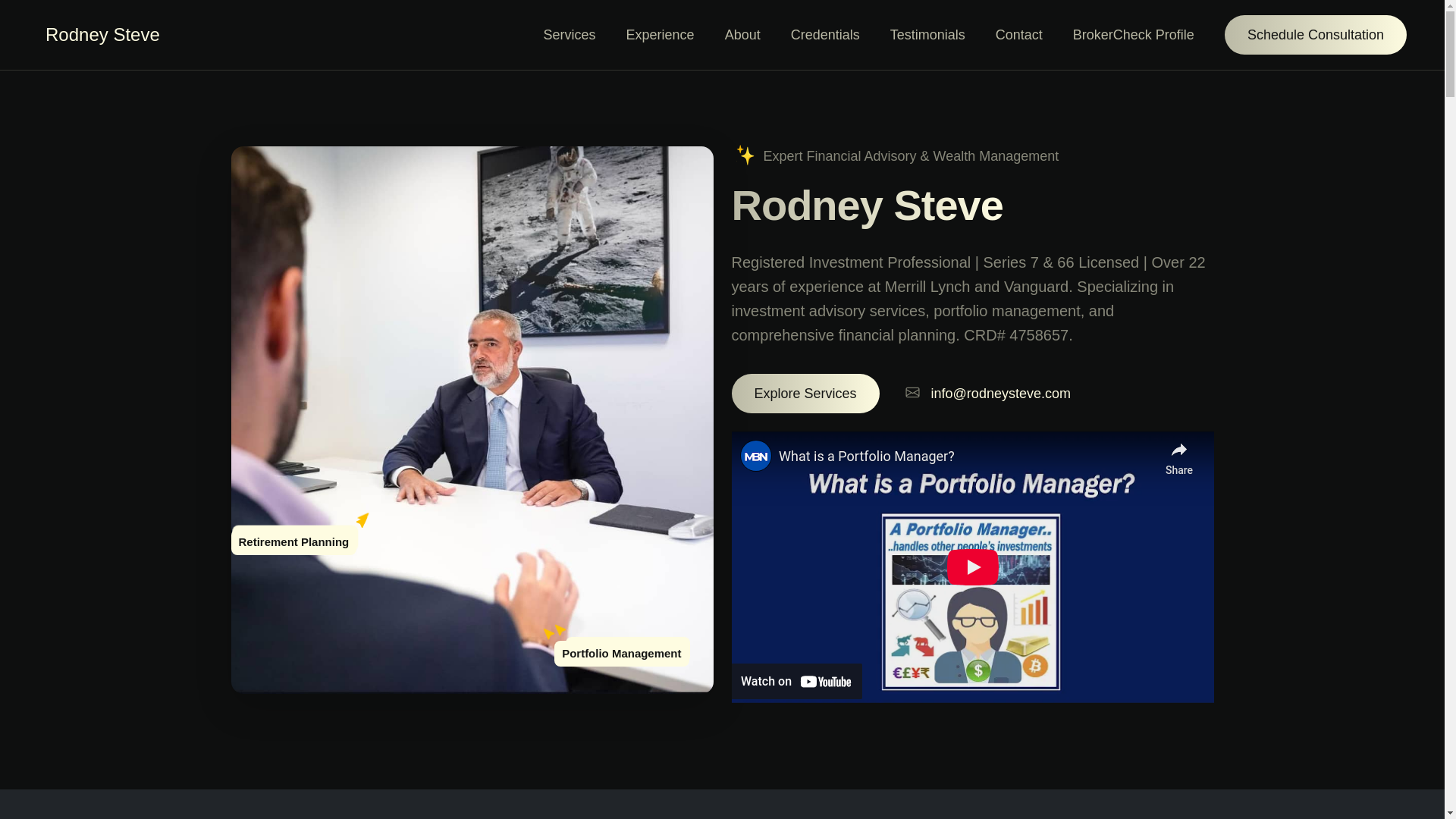 website screenshot of https://rodneysteve.com/