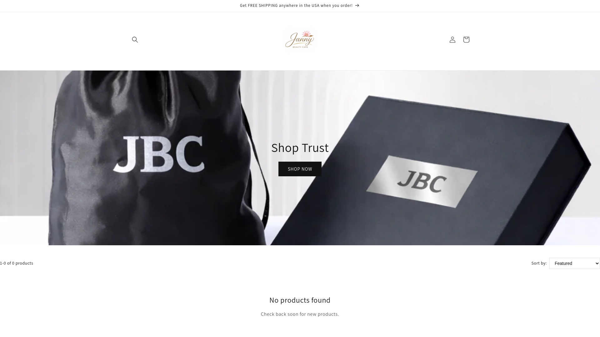 website screenshot of https://jannybeautycare.store/