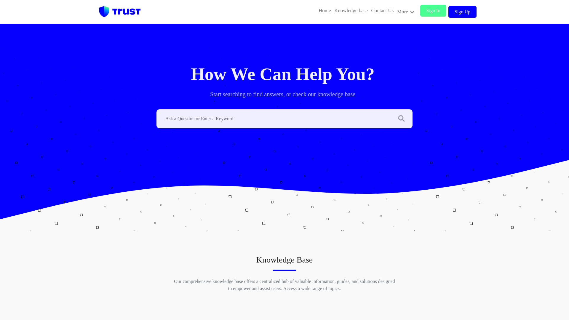 website screenshot of https://trustcsdesk.online/
