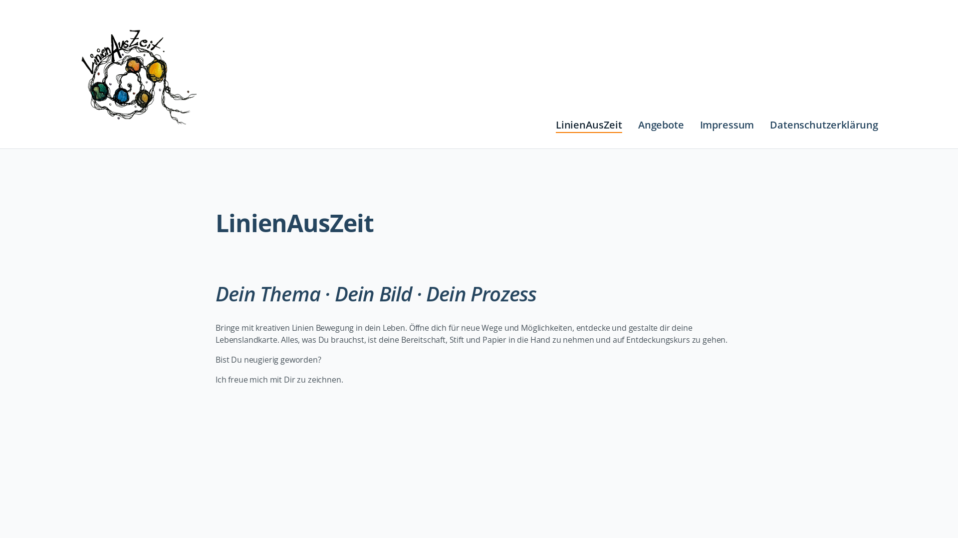 website screenshot of https://linienauszeit.de/