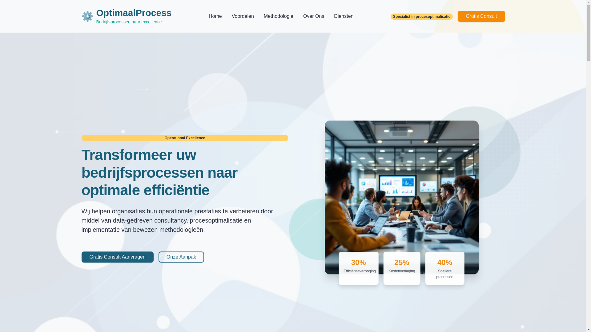 website screenshot of https://optimaalprocess.com/