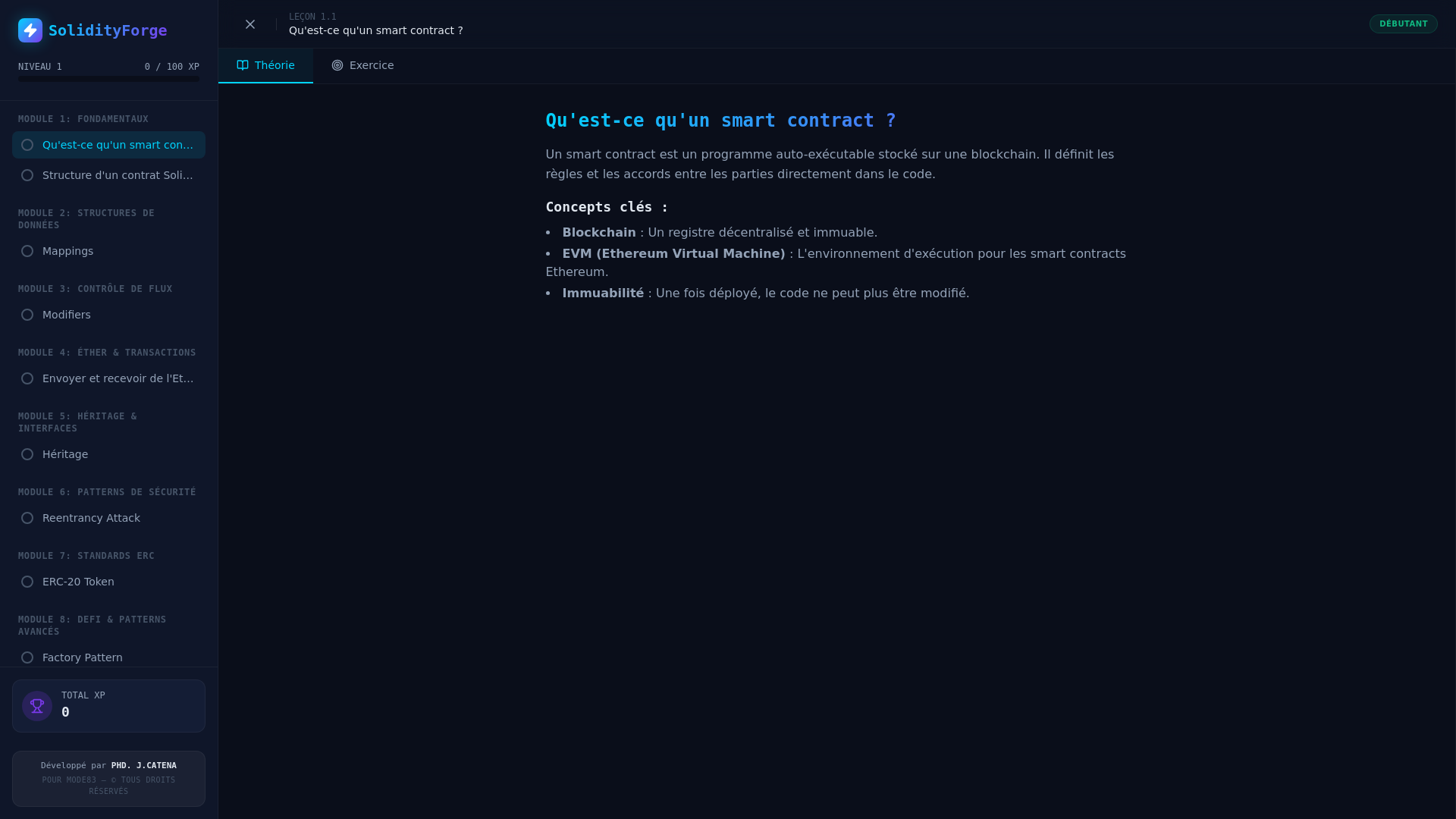 website screenshot of https://solidityforge1.pages.dev/