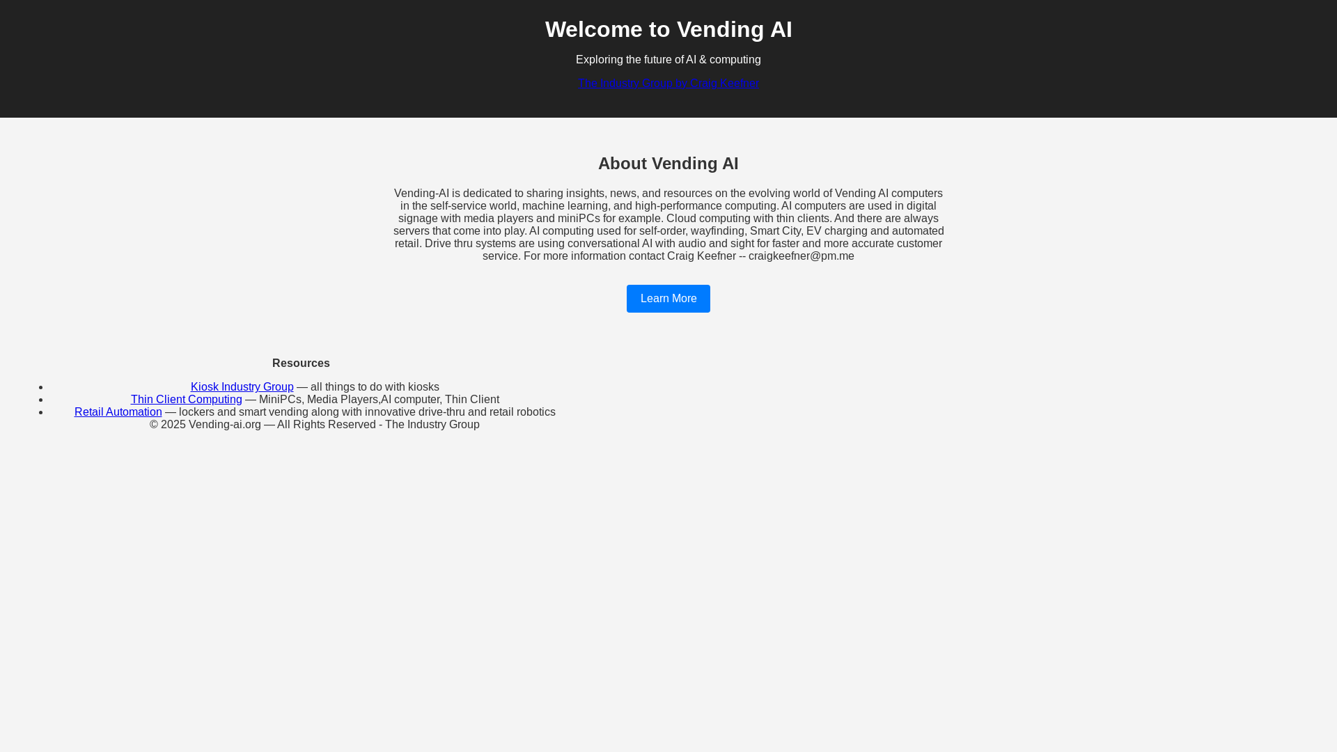 website screenshot of https://vending-retail.pages.dev/