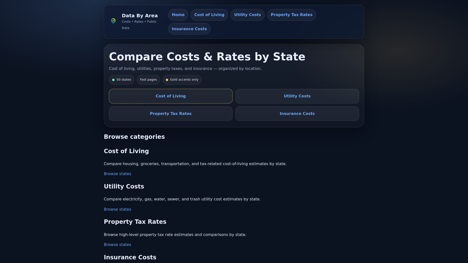 website screenshot of https://databyarea.pages.dev/