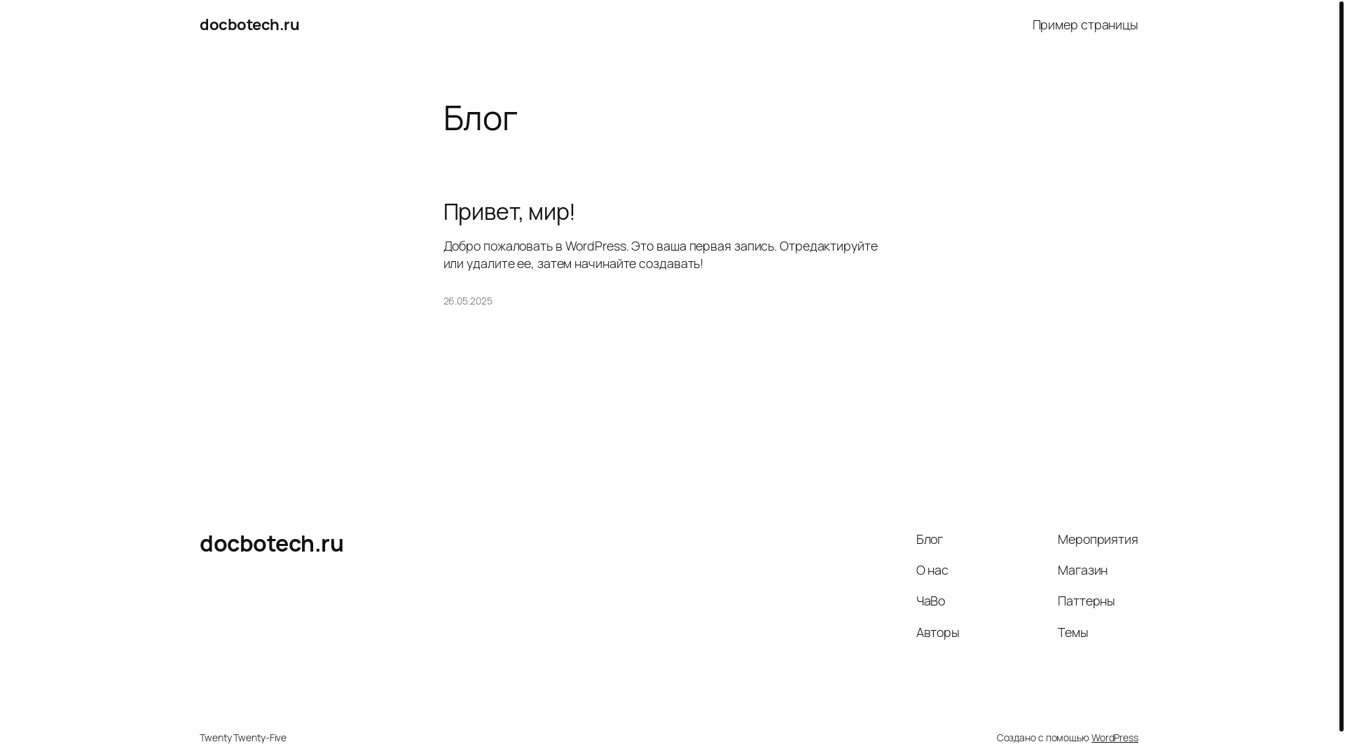 website screenshot of https://docbotech.ru/