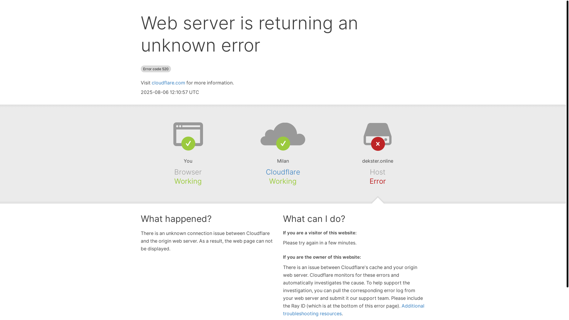 website screenshot of https://dekster.online/