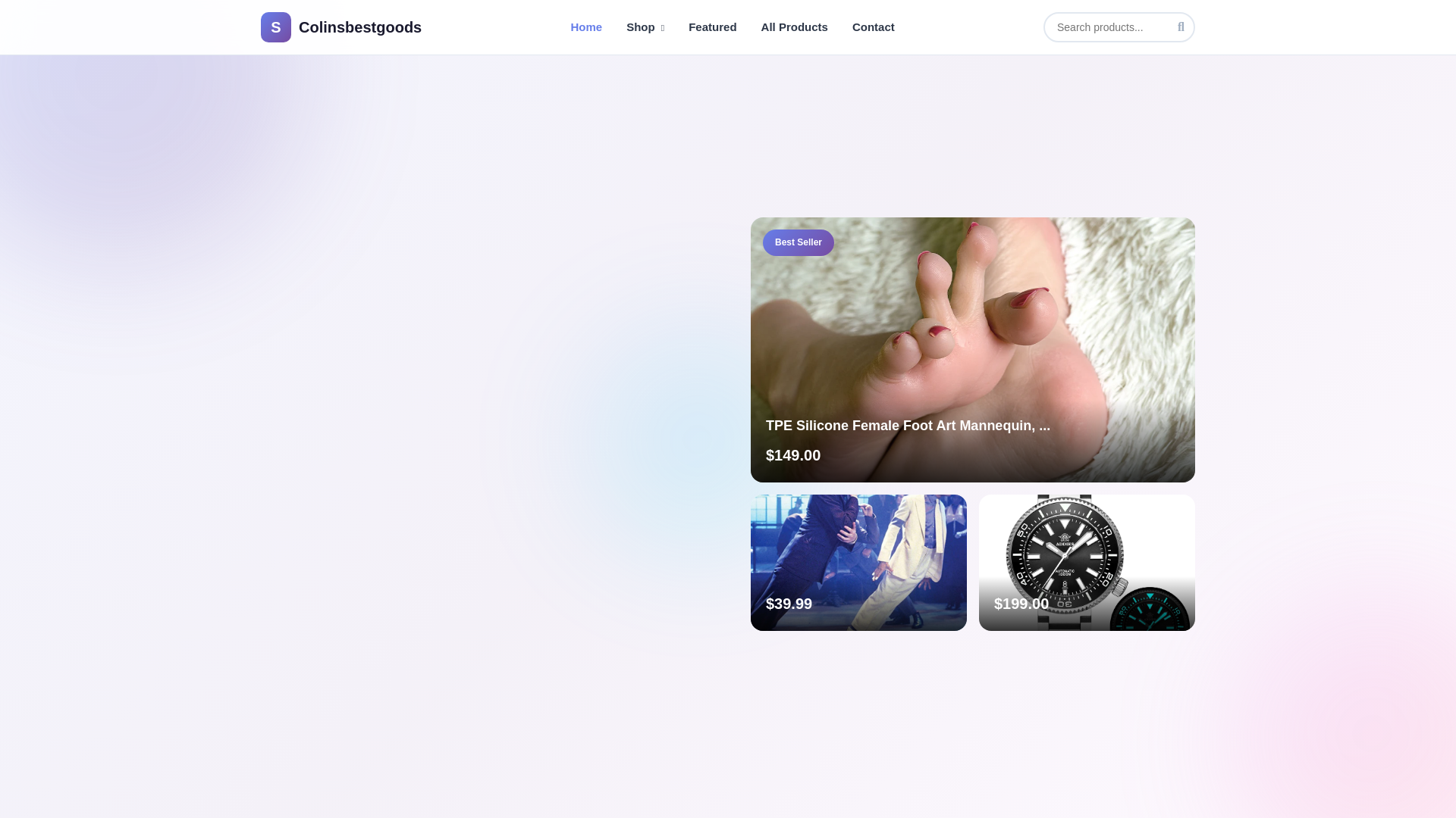 website screenshot of https://colinsbestgoods.store/