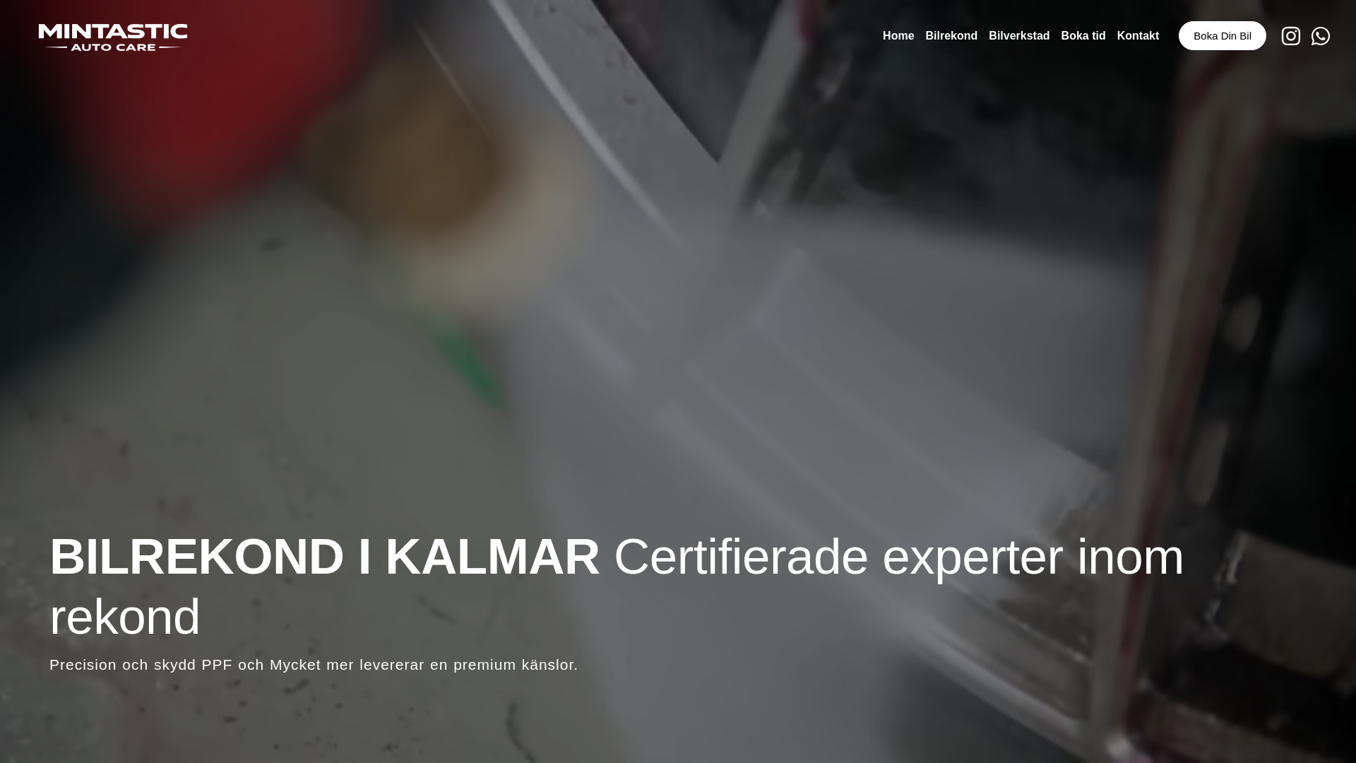 website screenshot of https://mintastic.se