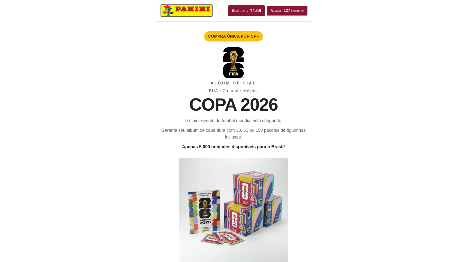 website screenshot of https://oficialpaninibrasil.store/