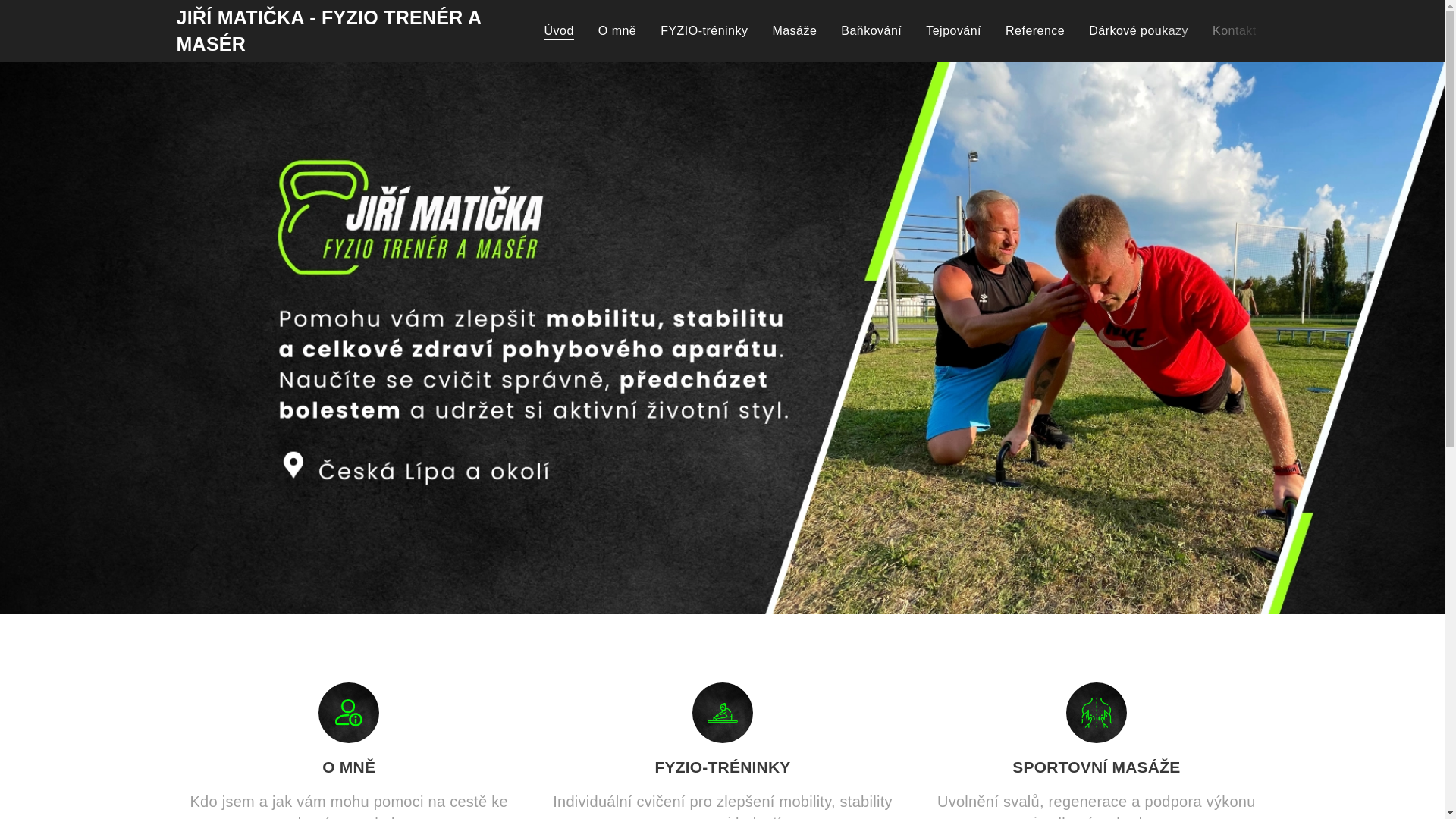 website screenshot of https://fyzio-maticka.cz/