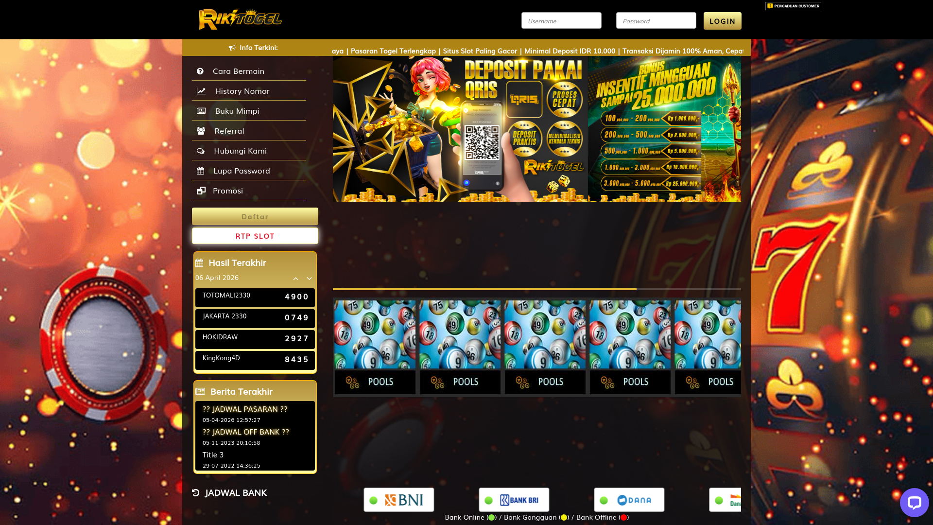 website screenshot of https://rikifast.com