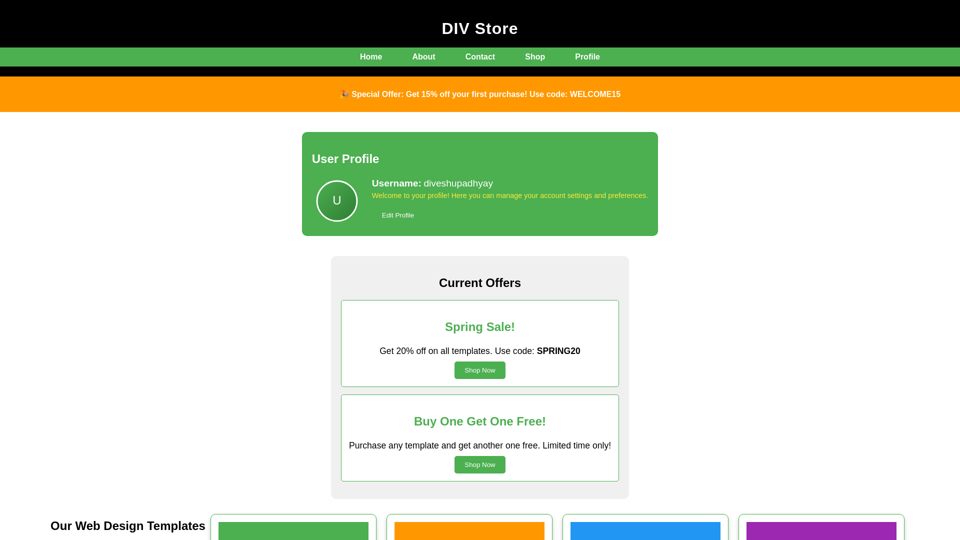 website screenshot of https://divstore.pages.dev/