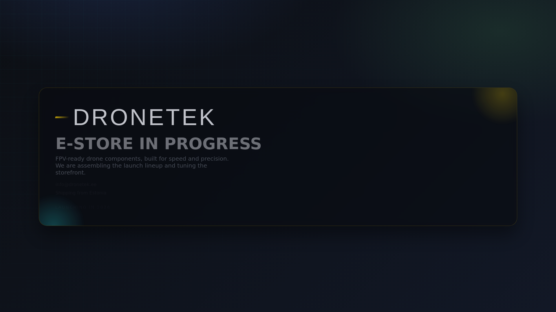 website screenshot of https://dronetek.ee