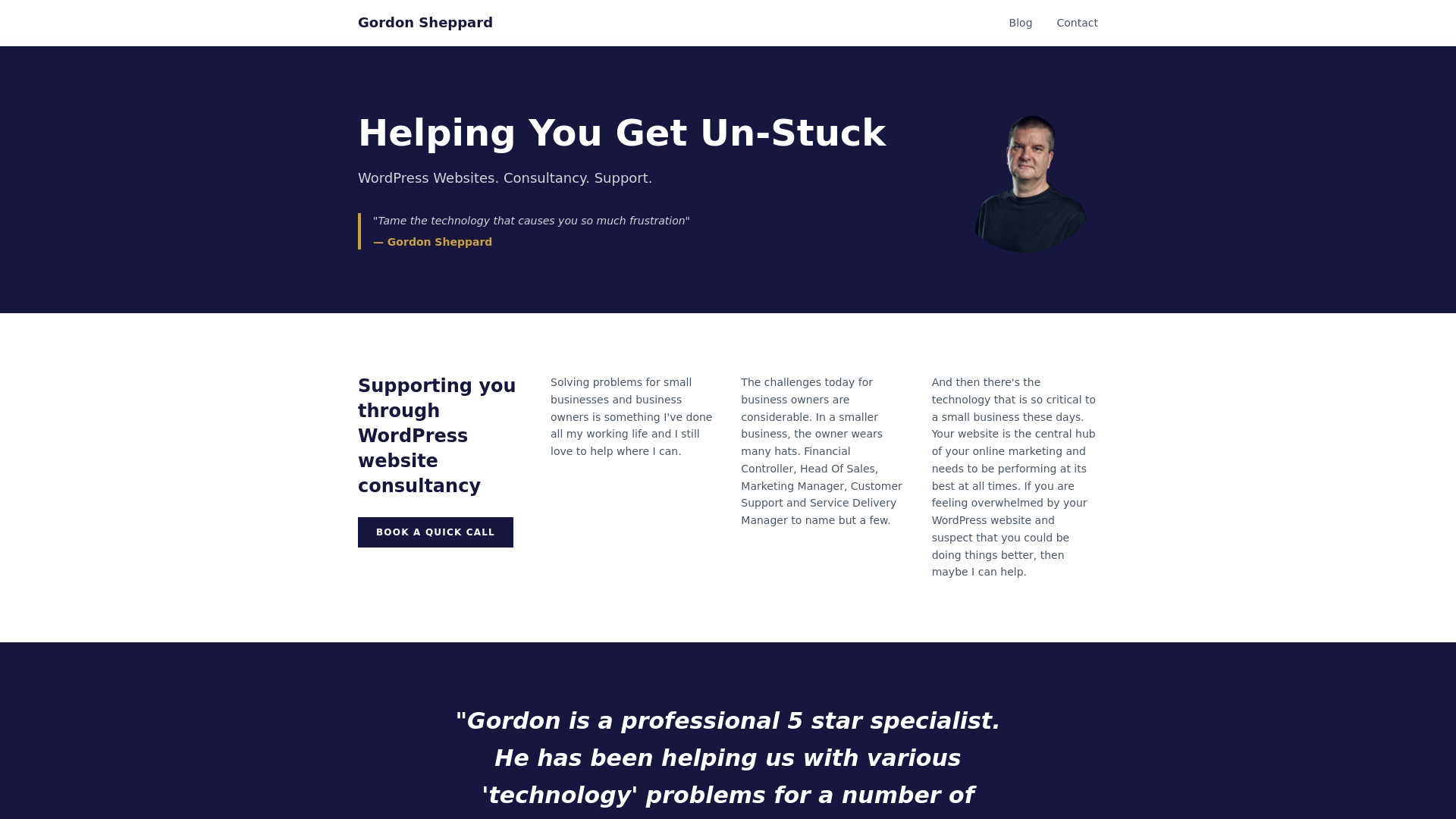 website screenshot of https://gordonsheppard-astro.pages.dev/
